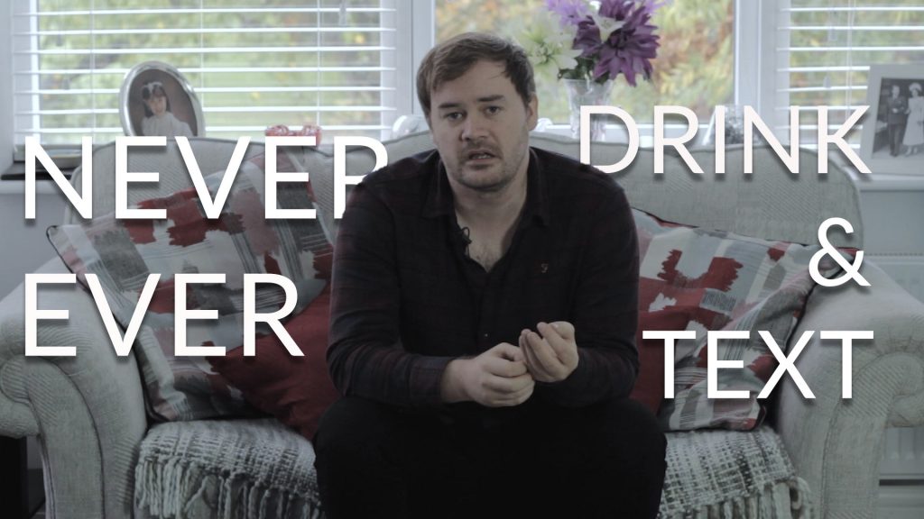 Never ever drink and text Cormac Moore comedian