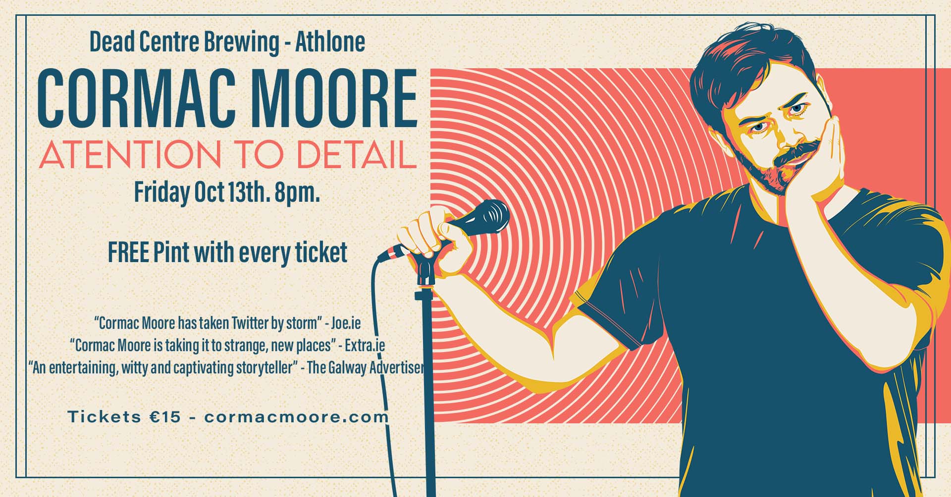 Cormac Moore comedian show athlone october 2023